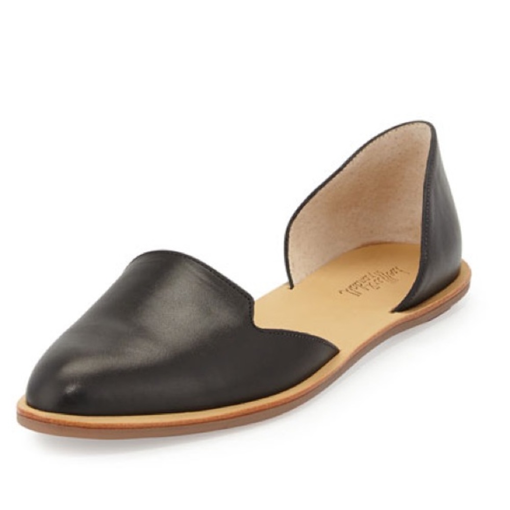Loeffler Randall Leather d'Orsay Flat, Black Size 7